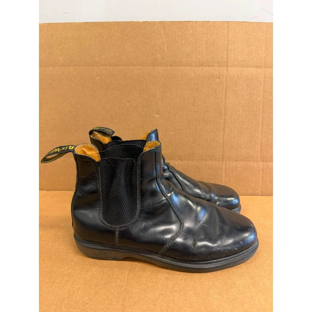 Dr. Martens 2976 Smooth Leather Pull On Chelsea Boots Black Mens Size 11 US